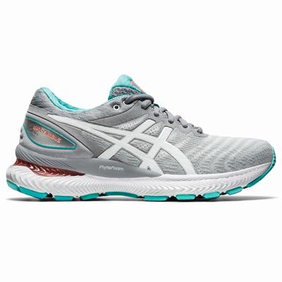 Asics Gel-Nimbus 22 (D) - Naisten Juoksukengät - Harmaat/Valkoinen